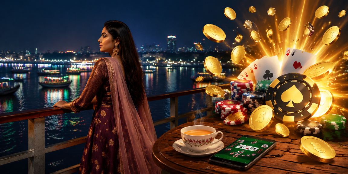 বরিশালে বাংলাদেশি মডেলের পোকার গেমে পুরস্কার পয়েন্ট উপার্জনের দৃশ্য