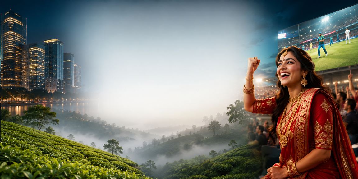 ঢাকার চাবাগানের পাশে ক্রিকেট বেটিং উপভোগের দৃশ্য